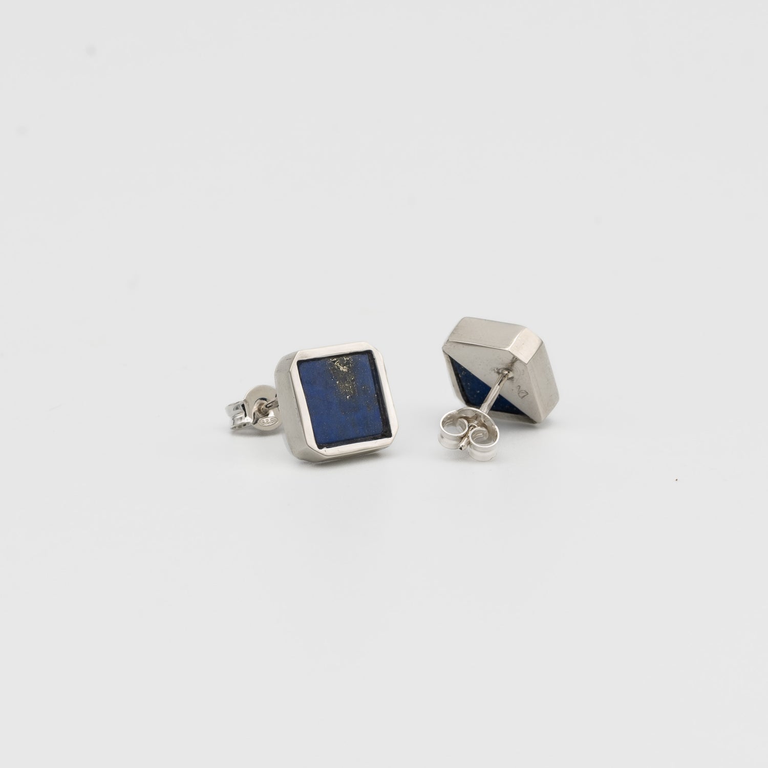 lapis lazuli silver studs 