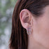 Handmade silver ear studs with ear jacket. 