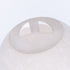 White stone with cut-out geometric earrings  on a white background